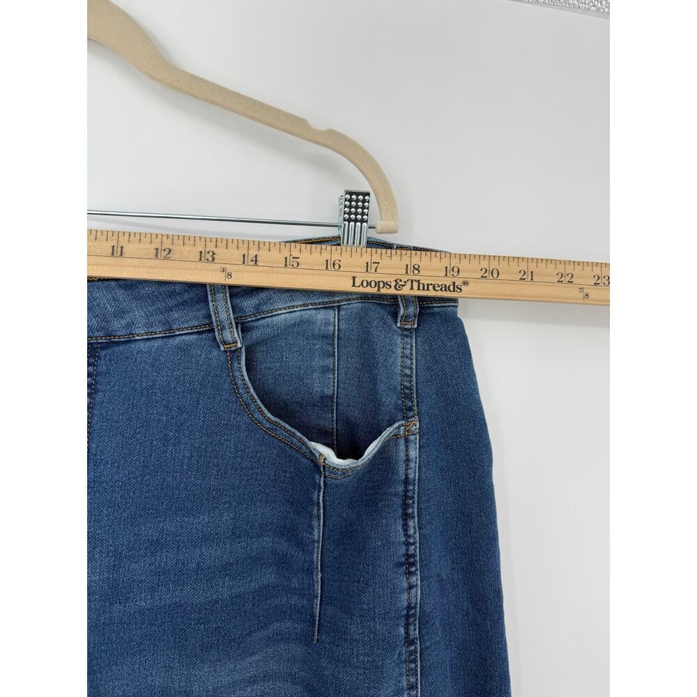 Anthropologie Pilcro Kenna Mid-Rise Heritage Crop Barrel Jeans Medium Wash 16W - Picture 8 of 13